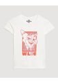 Camiseta  Infantil Niña Manga Corta Cuello Redondo Color Crema Marca Ostu #90090363 de Ostu