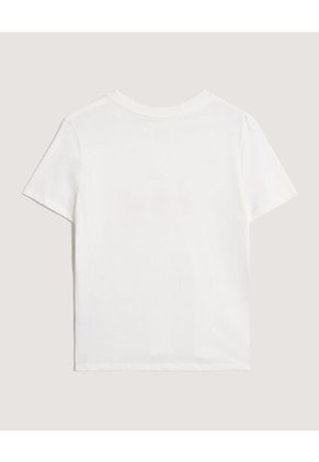 Camiseta  Para Mujer Manga Corta Cuello Redondo Color Crema Marca Ostu #40092856