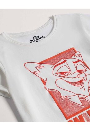 Camiseta  Infantil Niña Manga Corta Cuello Redondo Color Crema Marca Ostu #90090363
