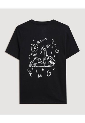 Camiseta  Para Mujer Manga Corta Cuello Redondo Color Negro Marca Ostu #40092850