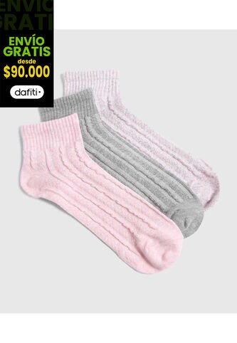 Medias Para Mujer Tobillera Color Pack X Marca Ostu #40980204 Ostu