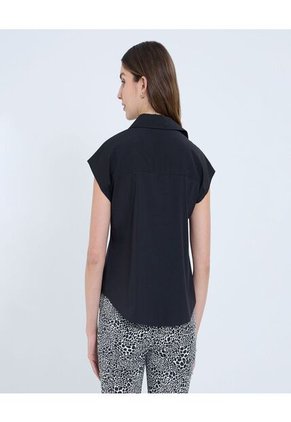 Camisa Para Mujer Manga Corta Color Negro Marca Ostu #40010289