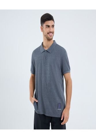 Polo Para Hombre Cuello Tejido Sin Bolsillo Color Negro Marca Ostu #60110780 Ostu