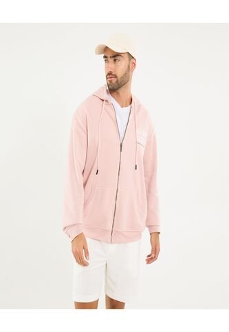Buzo Para Hombre Zipper Color Rosa Marca Ostu #60060503 Ostu