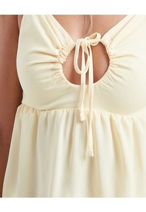 Blusa Para Mujer Manga Sisa Color Amarillo  Marca Ostu #40120906