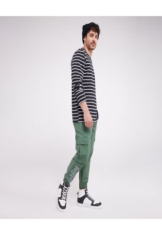 Pantalón  Para Hombre Jogger Color Verde Marca Ostu #60070190 Ostu