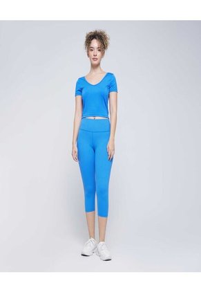 Leggins Para Mujer Medio Color Azul  Marca Ostu #40230528