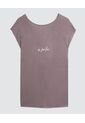 Camiseta  Para Mujer Manga Corta Color Morado Marca Ostu #40091421 de Ostu