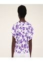 Blusa  Para Mujer Manga Corta Color Morado Marca Ostu #40120727 de Ostu