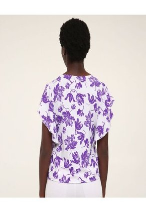 Blusa  Para Mujer Manga Corta Color Morado Marca Ostu #40120727
