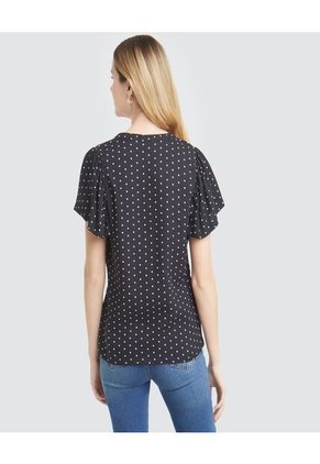 Blusa Para Mujer Manga Corta Color Negro Marca Ostu #40120689