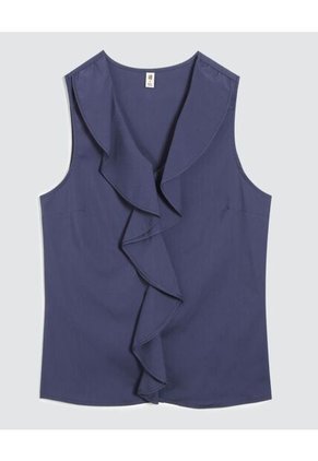 Blusa Para Mujer Manga Sisa Color Azul Marca Ostu #40120973