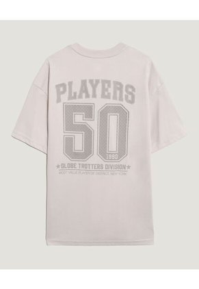 Camiseta Para Hombre Manga Corta Cuello Redondo Color Beige Marca Ostu #60098262