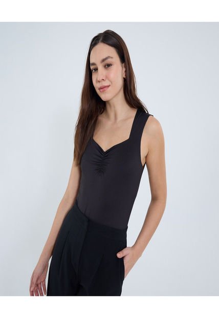 Body Para Mujer Manga Sisa Color Negro Marca Ostu #40200179