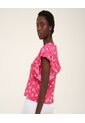 Blusa  Para Mujer Manga Corta Color Rosado Marca Ostu #40120727 de Ostu