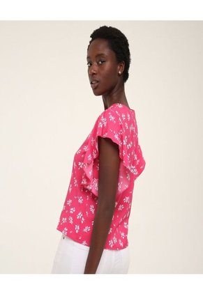 Blusa Para Mujer Manga Corta Color Rosado Marca Ostu #40120727