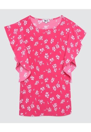 Blusa Para Mujer Manga Corta Color Rosado Marca Ostu #40120727
