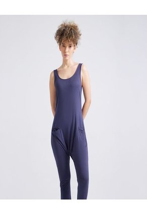 Enterizo  Para Mujer Manga Sisa Color Azul Marca Ostu #40320040