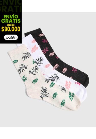 Medias Para Mujer Caña Larga Color Pack X Marca Ostu #40980196 Ostu