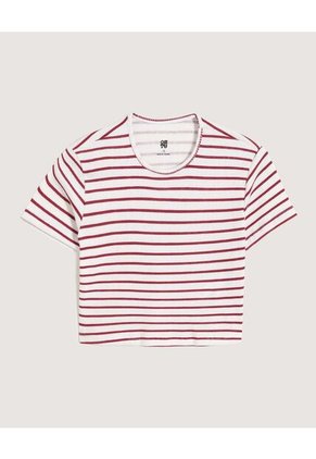 Camiseta Infantil Niña Manga Corta Cuello Redondo Color Vino Marca Ostu #90098213