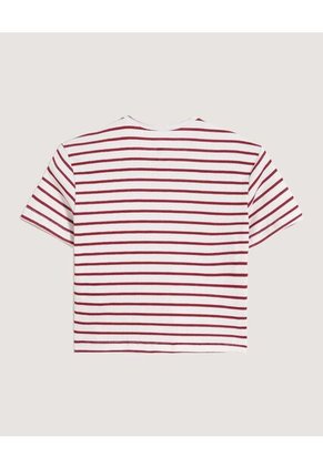 Camiseta Infantil Niña Manga Corta Cuello Redondo Color Vino Marca Ostu #90098213