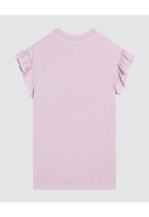 Camiseta  Infantil Niña Manga Corta Color Morado Marca Ostu #90090129