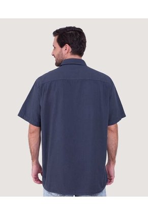 Camisa Para Hombre Manga Corta Con Bolsillo Color Azul  Marca Ostu #60010661