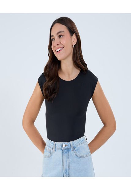 Body Para Mujer Manga Corta Color Negro Marca Ostu #40200167