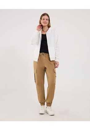 Buzo Para Mujer Zipper Color Marfil Marca Ostu #40060478