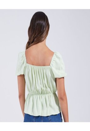 Blusa Para Mujer Manga Corta Color Verde Marca Ostu #40120828