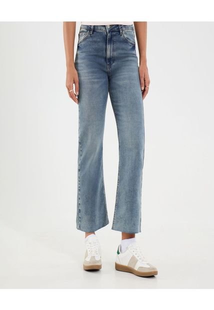Jean Para Mujer Crop Flare Color Azul Marca Ostu #40160572