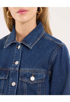 Chaqueta Para Mujer Trucker Color Azul Marca Ostu #40080251