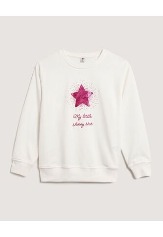 Buzo Infantil Niña Cuello Redondo Color Crema Marca Ostu #90060161 Ostu