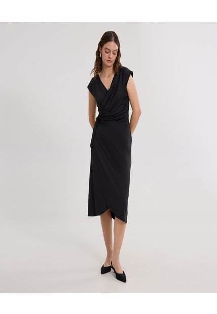Vestido Para Mujer M/Sisa Medio Color Negro Marca Ostu #40170310