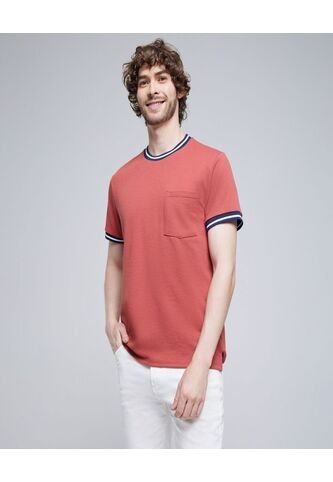 Camiseta Para Hombre Manga Corta Color Naranja Marca Ostu #60091229 Ostu