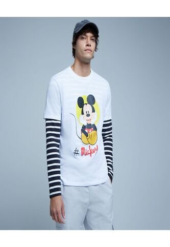 Camiseta Estampada Mickey Mouse  Para Hombre #60091163 Ostu Ostu