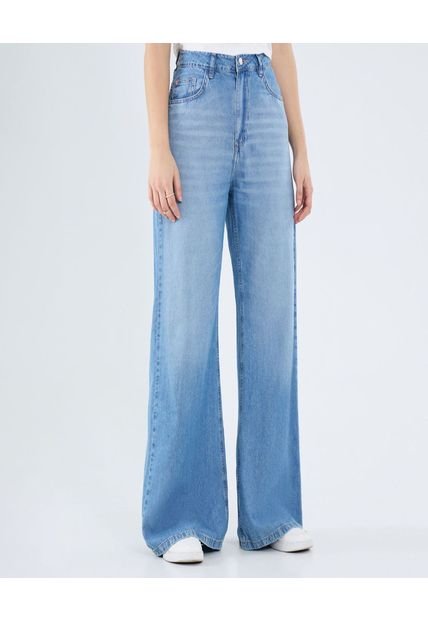 Jean Para Mujer Wide-Leg Color Azul Marca Ostu #40160557