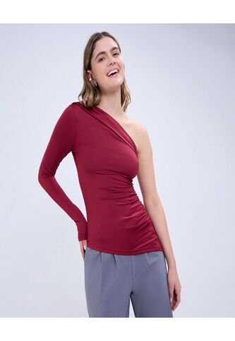 Camiseta Para Mujer Manga Larga Color Vino Marca Ostu #40092311 Ostu