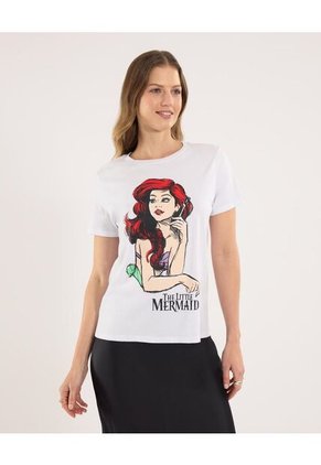 Camiseta Con Estampado De La Sirenita De Mujer #40091909