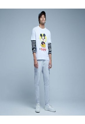 Camiseta Estampada Mickey Mouse  Para Hombre #60091163 Ostu