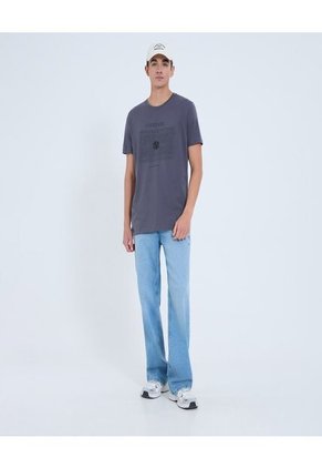 Camiseta Para Hombre Manga Corta Color Gris Marca Ostu #60091557