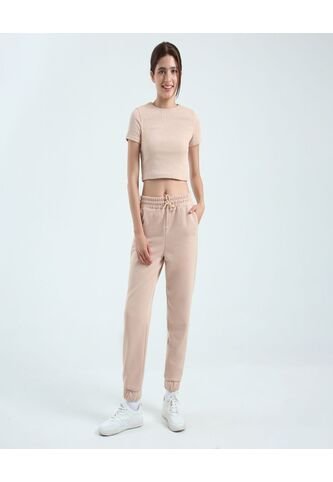Pantalon Para Mujer Jogger Color Beige Marca Ostu #40070506 Ostu