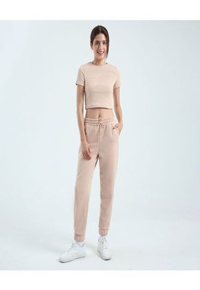 Pantalon Para Mujer Jogger Color Beige Marca Ostu #40070506
