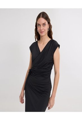 Vestido Para Mujer M/Sisa Medio Color Negro Marca Ostu #40170310