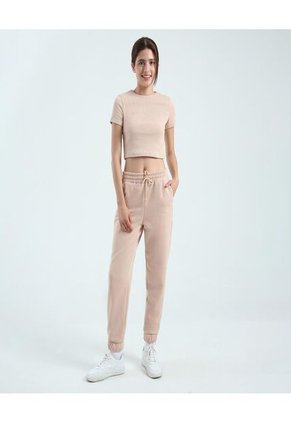 Pantalon Para Mujer Jogger Color Beige Marca Ostu #40070506
