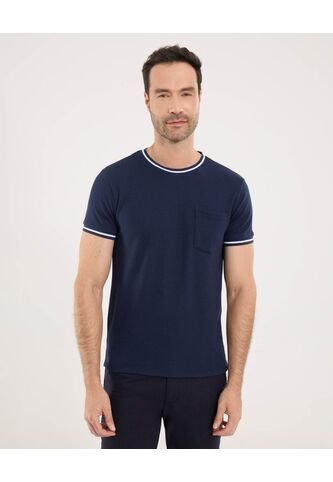 Camiseta Para Hombre Manga Corta Cuello Redondo Color Azul Marca Ostu #60091662 Ostu