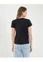 Camiseta Para Mujer Manga Corta Cuello Redondo Color Negro Marca Ostu #40092439 de Ostu