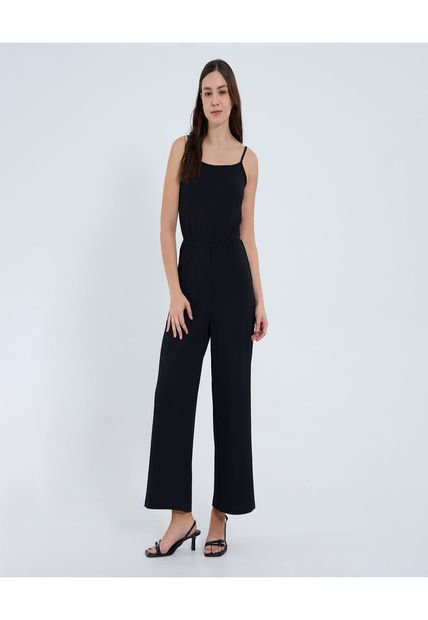 Enterizo Para Mujer Manga Sisa Color Negro Marca Ostu #40320125
