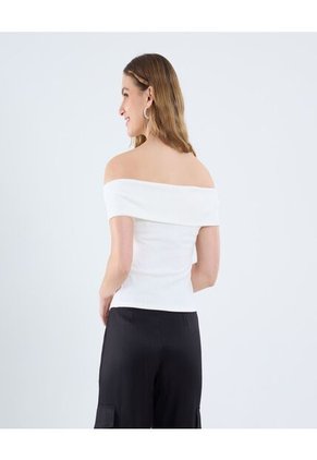 Camiseta Para Mujer Manga Corta Moda Color Crema Marca Ostu #40092459