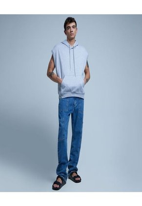 Buzo Para Hombre Hoodie Color Gris  Marca Ostu #60060405